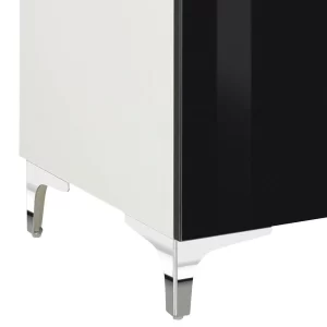 Bestes Angebot 😀 Kommode In Schwarz-Weiß Mit Chrom – Prosica 🥰 10