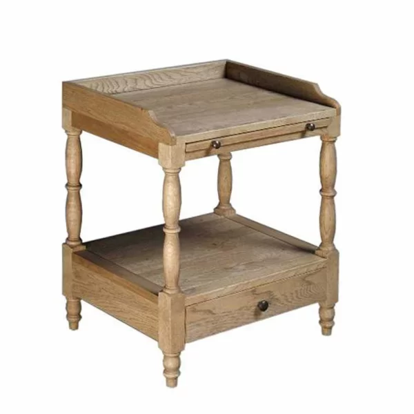 Neu 🔔 Landhaus Nachttisch In Teilmassiver Eiche Vintage Taunton Mit Schublade 🔔 3
